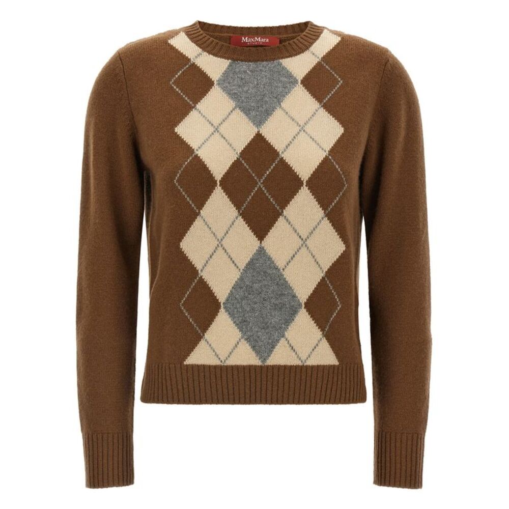 Max Mara Brown Wool Women's Cardigan